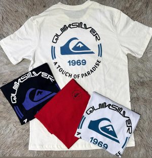 CAMISETAS QUIKSILVER ALGODAO PENTEADO